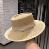 Summer handcrafted wide-brimmed and flat-brimmed socialite hats by Instagram influencers, sunshade and sun protection, vacation beach straw hats for children undefined